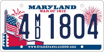 MD license plate 4MD1804