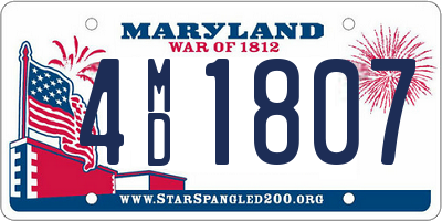 MD license plate 4MD1807
