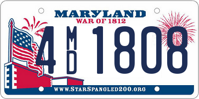 MD license plate 4MD1808