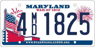 MD license plate 4MD1825