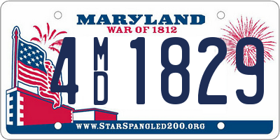 MD license plate 4MD1829