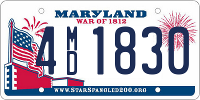 MD license plate 4MD1830