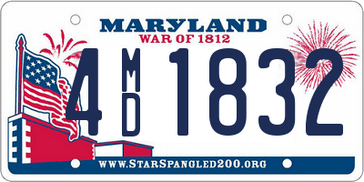 MD license plate 4MD1832