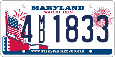 MD license plate 4MD1833