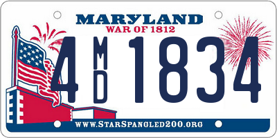 MD license plate 4MD1834