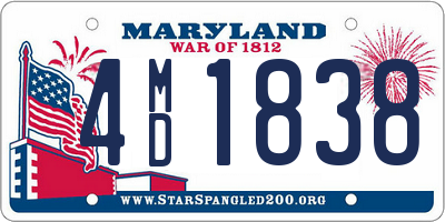 MD license plate 4MD1838