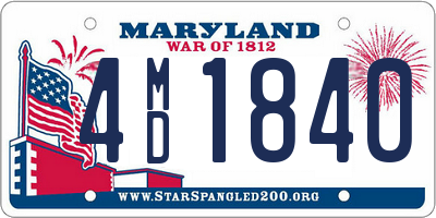 MD license plate 4MD1840