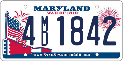 MD license plate 4MD1842