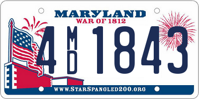 MD license plate 4MD1843