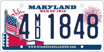 MD license plate 4MD1848