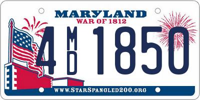 MD license plate 4MD1850