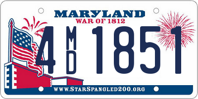 MD license plate 4MD1851