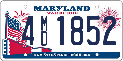 MD license plate 4MD1852