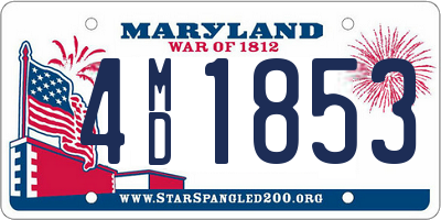 MD license plate 4MD1853