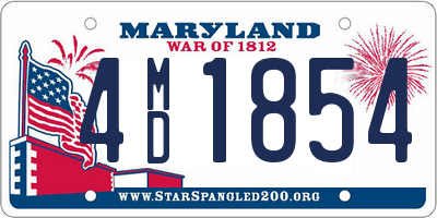 MD license plate 4MD1854