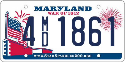 MD license plate 4MD1861