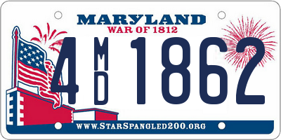 MD license plate 4MD1862