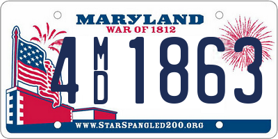 MD license plate 4MD1863