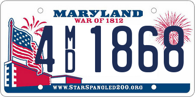 MD license plate 4MD1868