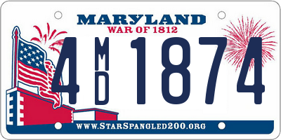 MD license plate 4MD1874