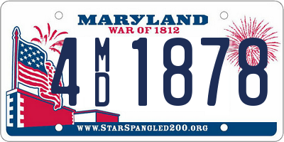 MD license plate 4MD1878