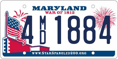 MD license plate 4MD1884