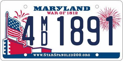 MD license plate 4MD1891