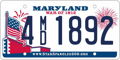 MD license plate 4MD1892