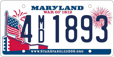 MD license plate 4MD1893