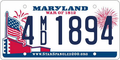 MD license plate 4MD1894