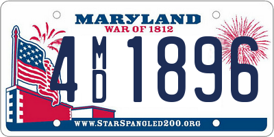 MD license plate 4MD1896