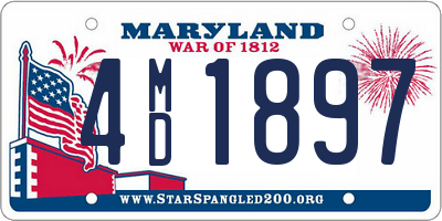 MD license plate 4MD1897