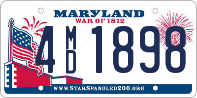 MD license plate 4MD1898