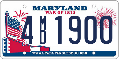 MD license plate 4MD1900