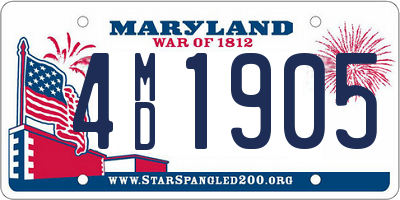 MD license plate 4MD1905