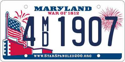 MD license plate 4MD1907