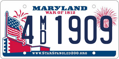 MD license plate 4MD1909