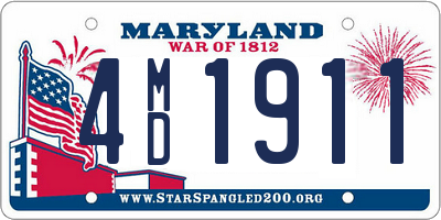 MD license plate 4MD1911