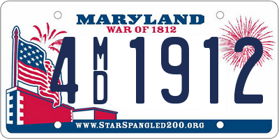 MD license plate 4MD1912