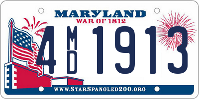 MD license plate 4MD1913