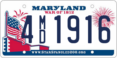 MD license plate 4MD1916