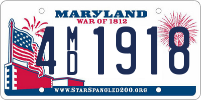 MD license plate 4MD1918