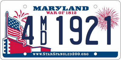 MD license plate 4MD1921