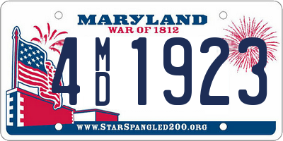 MD license plate 4MD1923