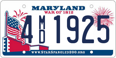 MD license plate 4MD1925
