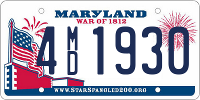 MD license plate 4MD1930