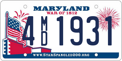 MD license plate 4MD1931