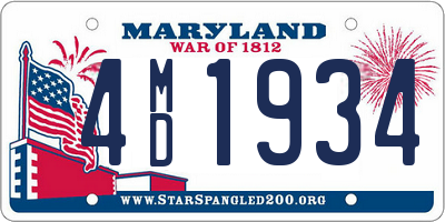 MD license plate 4MD1934