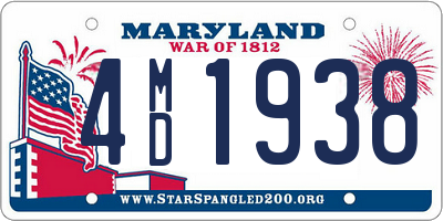 MD license plate 4MD1938