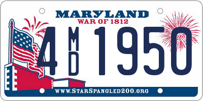 MD license plate 4MD1950